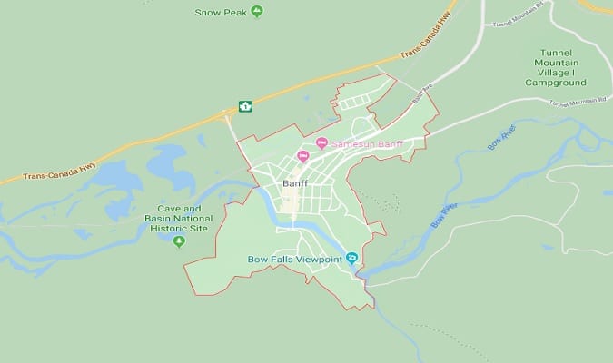 Mapa de Banff