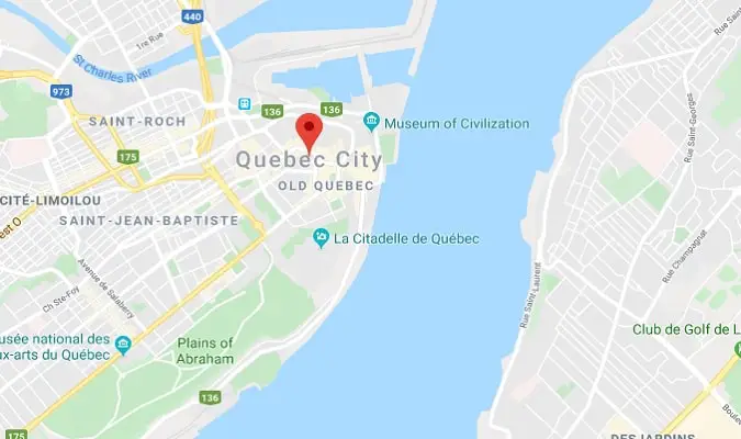 Mapa de Quebec City